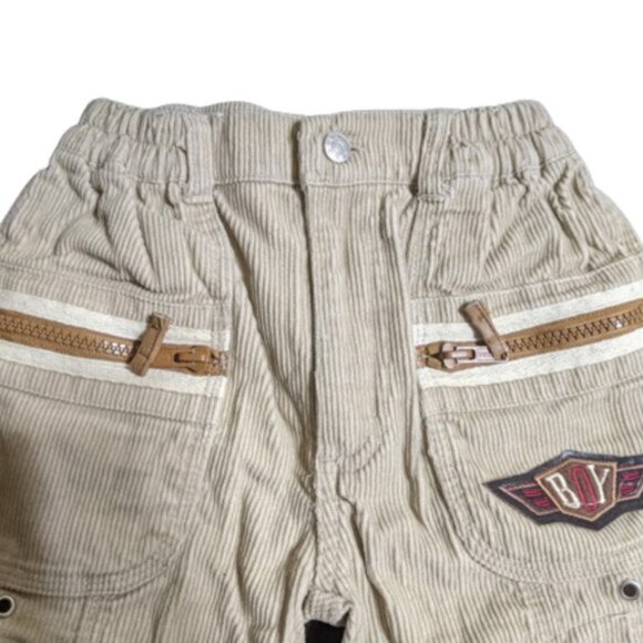 -Beige Corduroy Pants Boys Size 4 - Picture 2 of 2